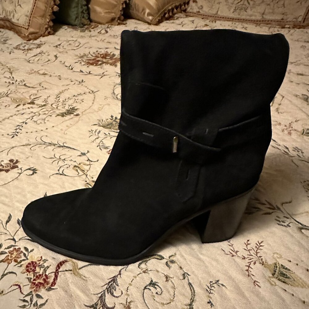 Naturalizer Kamora Nubuck Tall Block Heel Boots, Size 11M